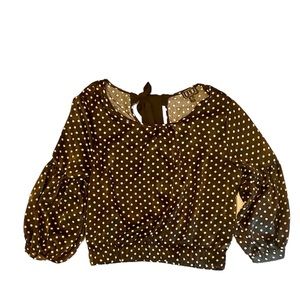 OLM Polka dot puff sleeves Top